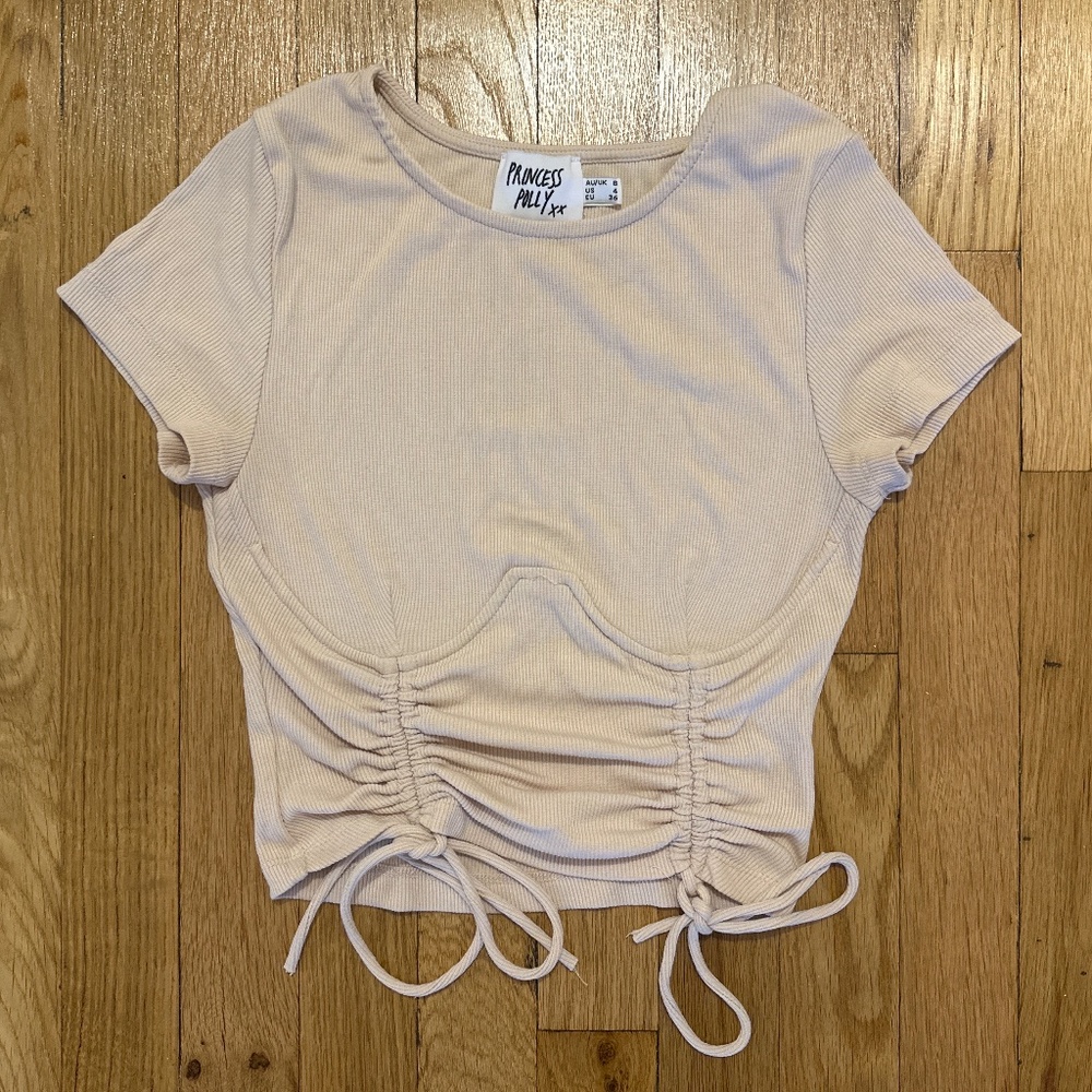Princess Polly Beige Crop